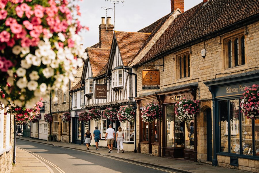 High street in Battle, East Sussex