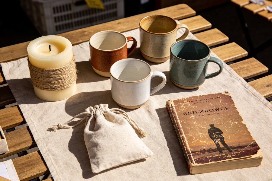 Small affordable market finds laid out on a table